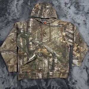 Game Winner Hoodie Mens Medium Brown Realtree Camo Pullover Pocket Outdoor